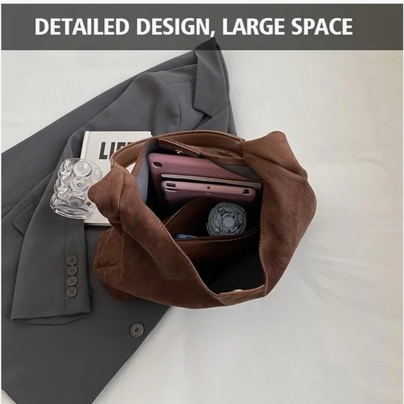 Suede bag with small bag - Picture 5 of 6